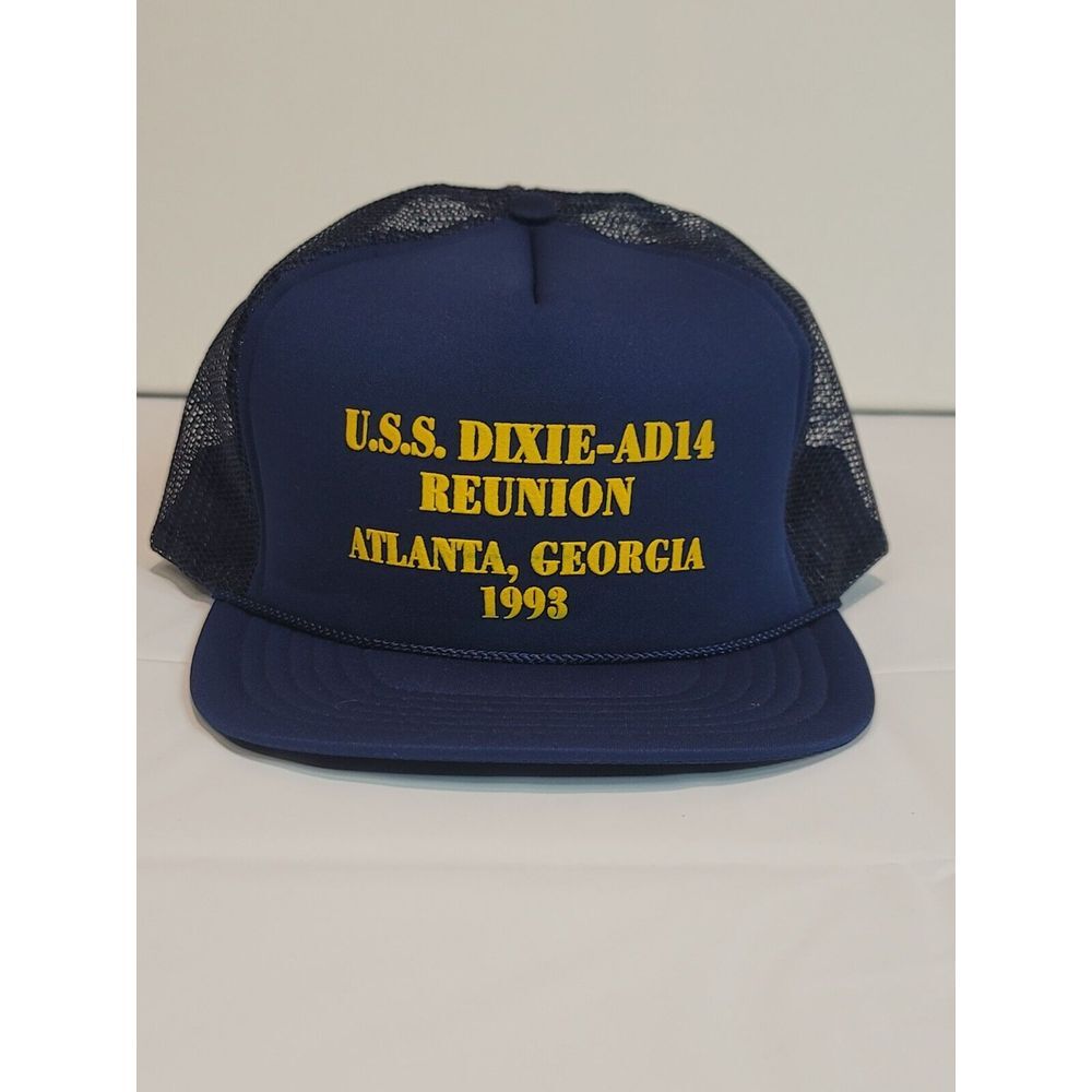 U.S.S‎ Dixie-AD14 Reunion 1993 Trucker Hat Snap Back. Blue US Navy Military. NEW